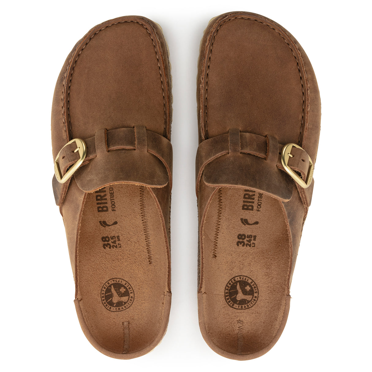 Birkenstock Buckley Cognac Oiled Leather Narrow/Medium Width