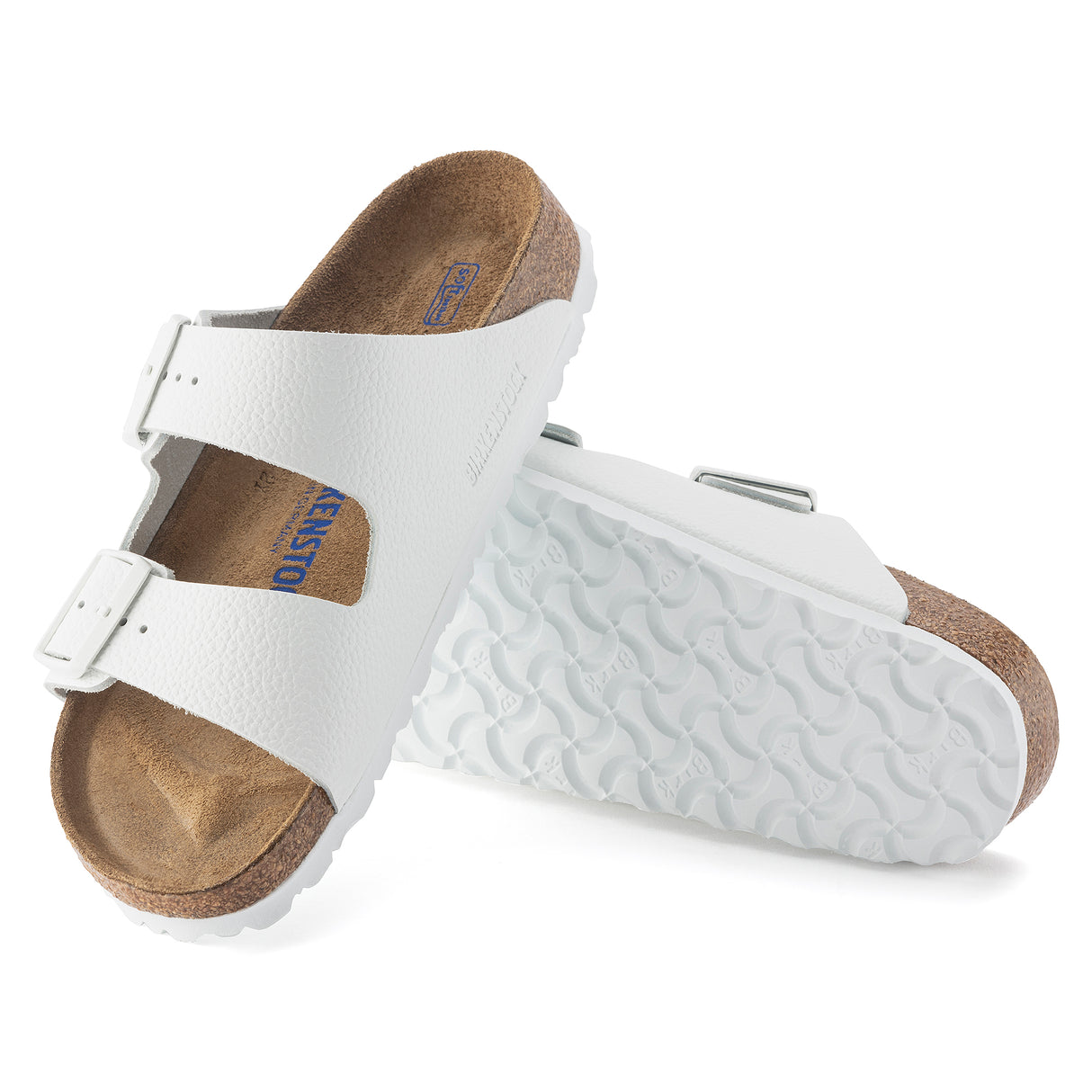 Birkenstock Arizona Soft Footbed White Leather Medium/Narrow Width