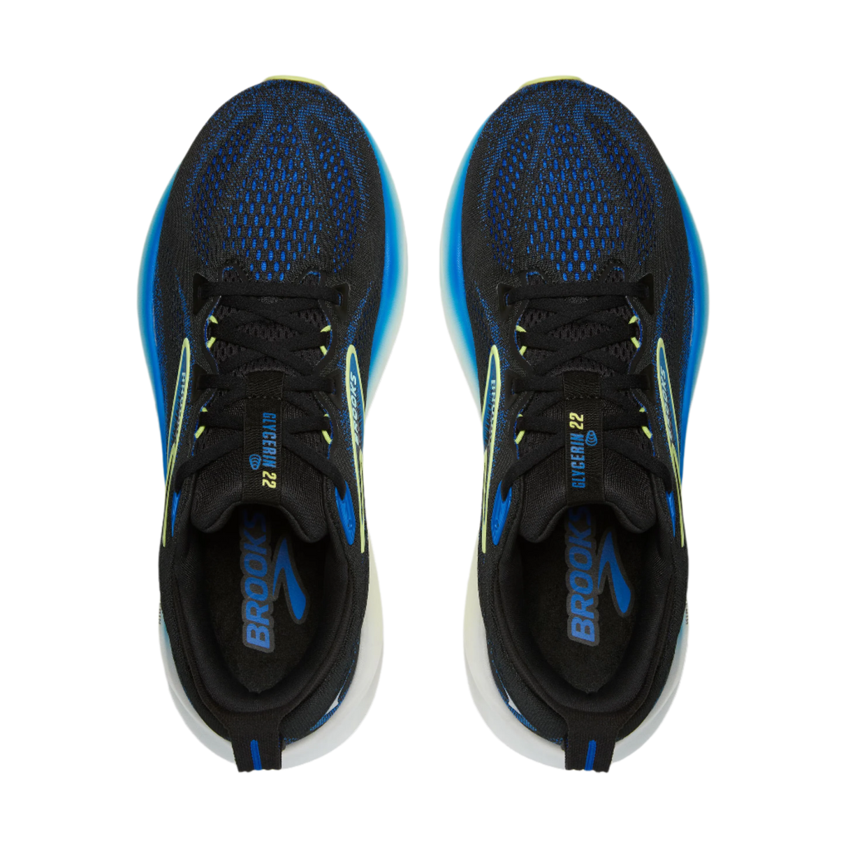 Men's Brooks Glycerin 22 Black/Cobalt/Neo Yellow
