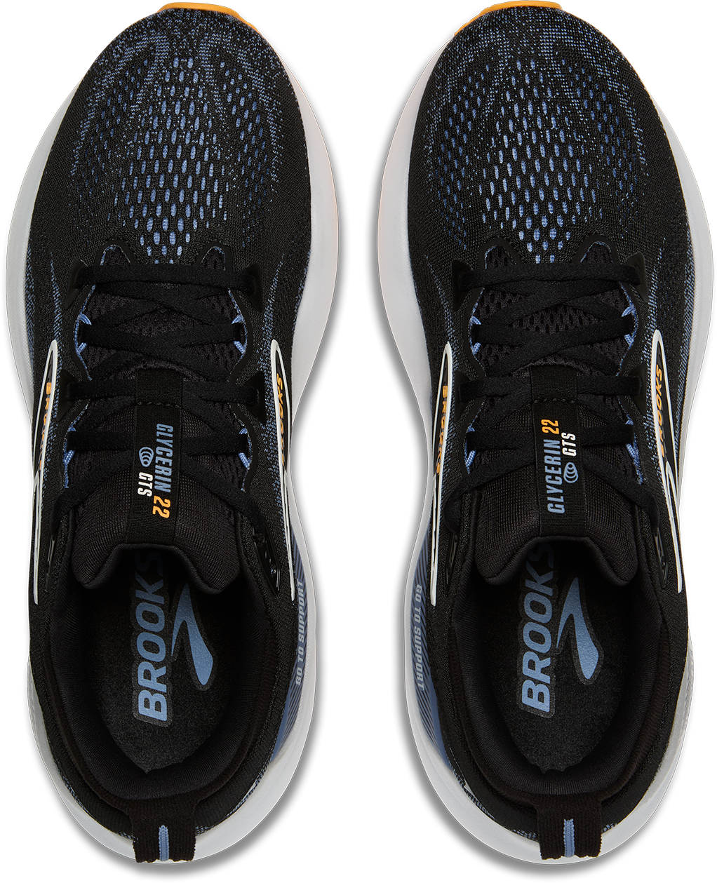 M Brooks Glycerin GTS 22 Black Country Blue Orange Pop