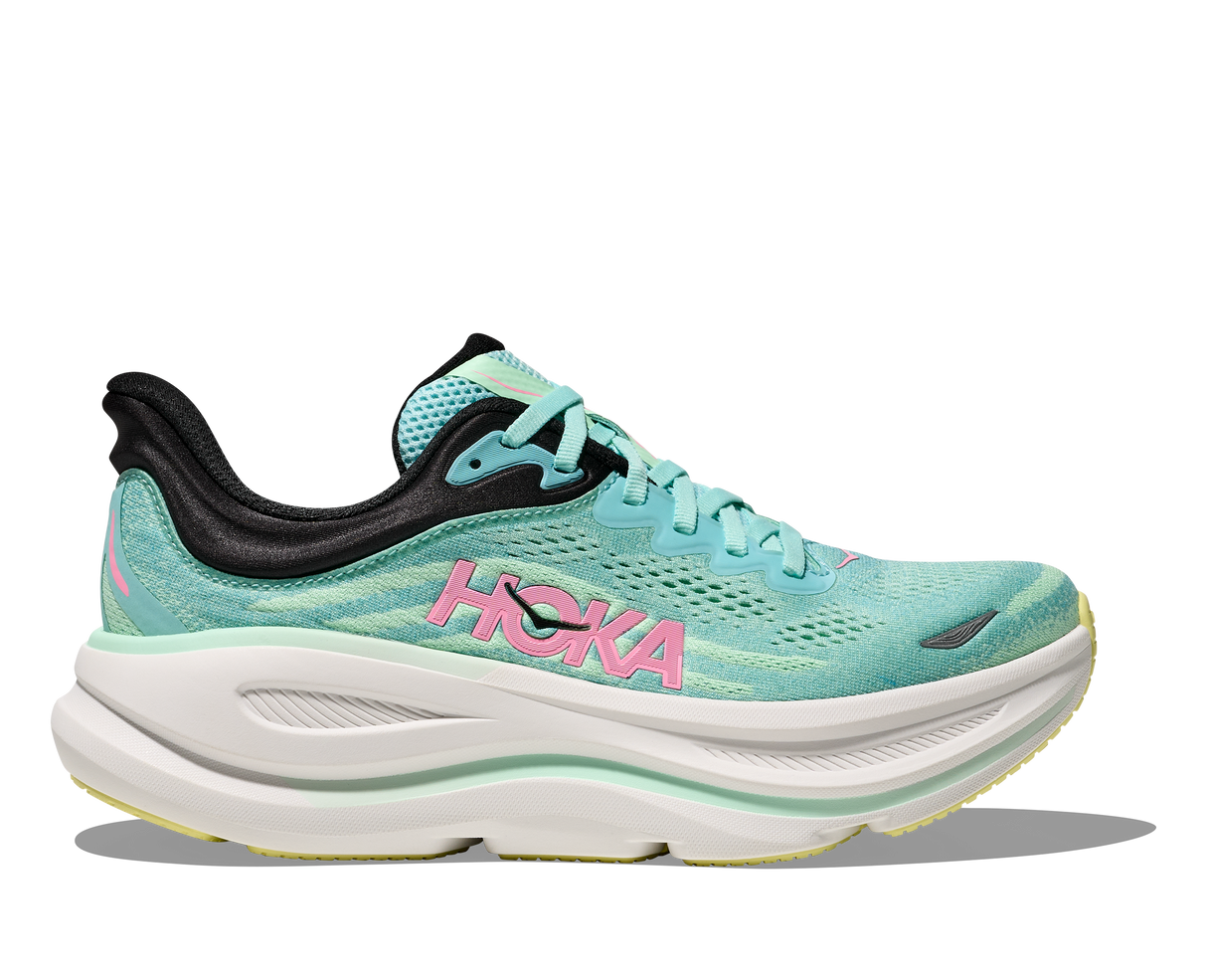 W Hoka Bondi 9 Blue Spark Mint Fluorite