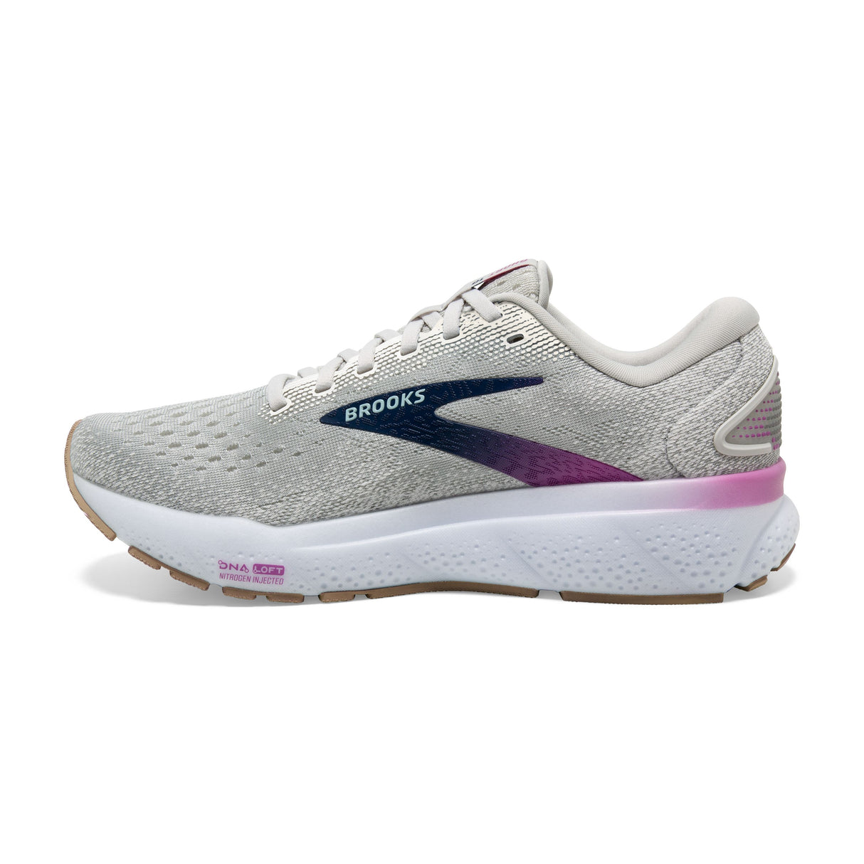 W Brooks Ghost 16 White/Grey/Estate Blue