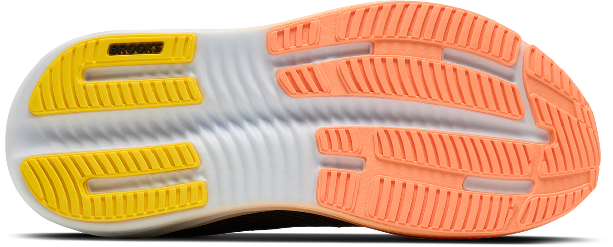 W Brooks Ghost Max 4 Black Folkstone Cyber Peach