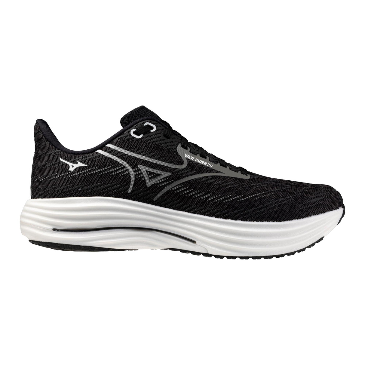 M Mizuno Wave Rider 29 Black Sand Quiet Shade