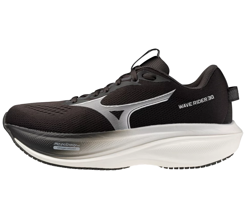 W Mizuno Wave Rider 30 Black Sand White