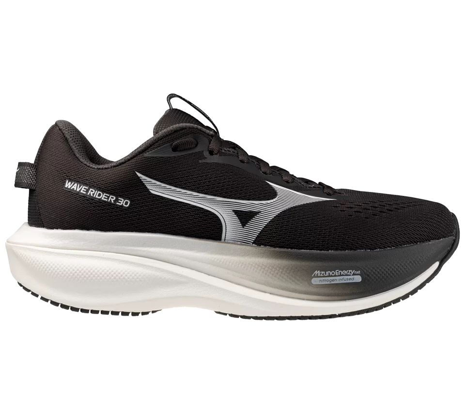 W Mizuno Wave Rider 30 Black Sand White
