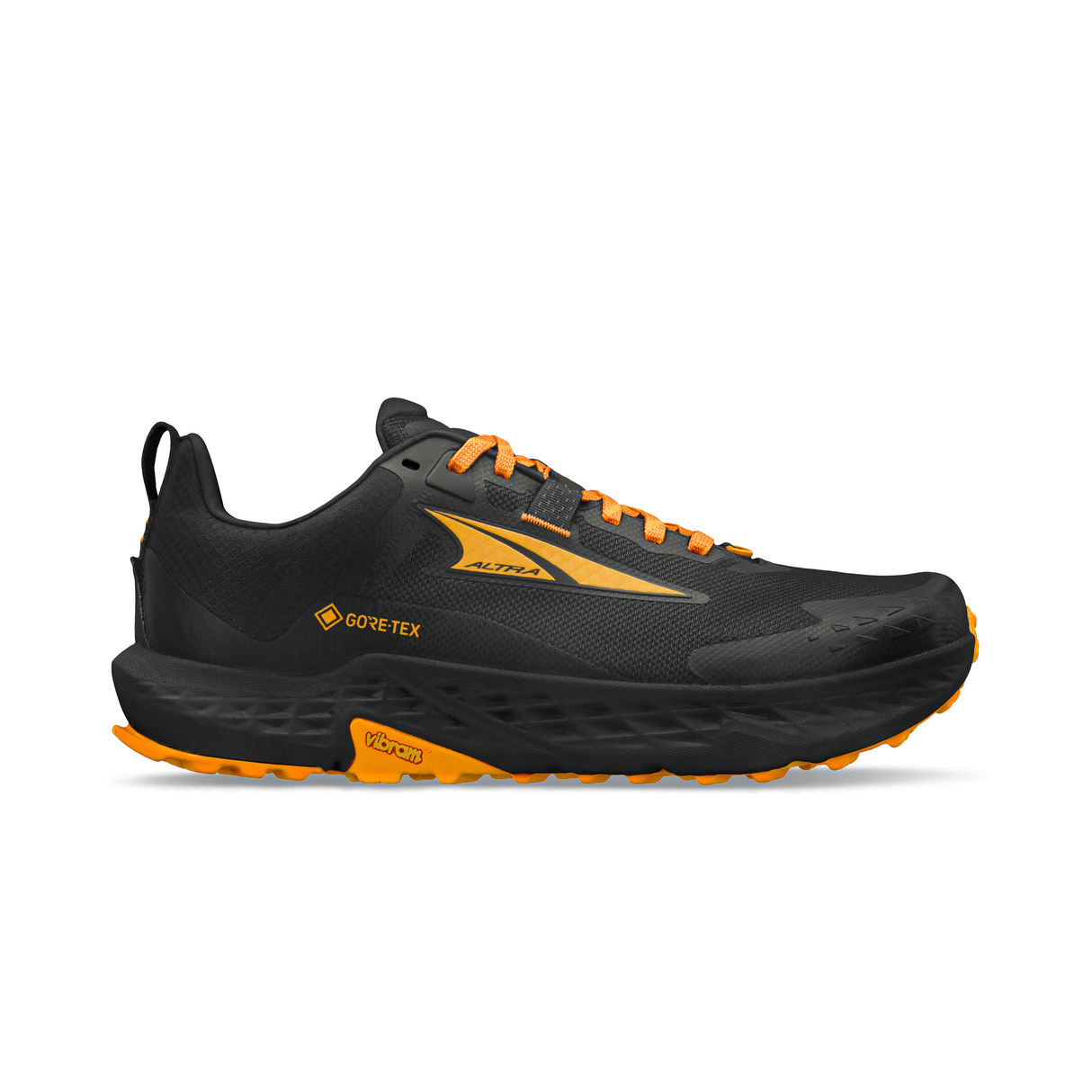 M Altra Timp 5 GTX Black with orange accents