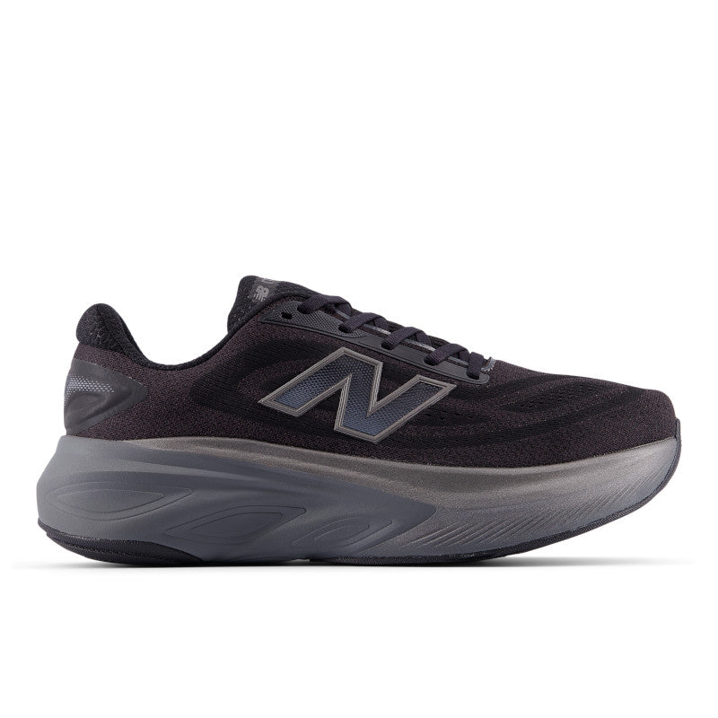 M New Balance More v6 Black with Castlerock and Black Metallic