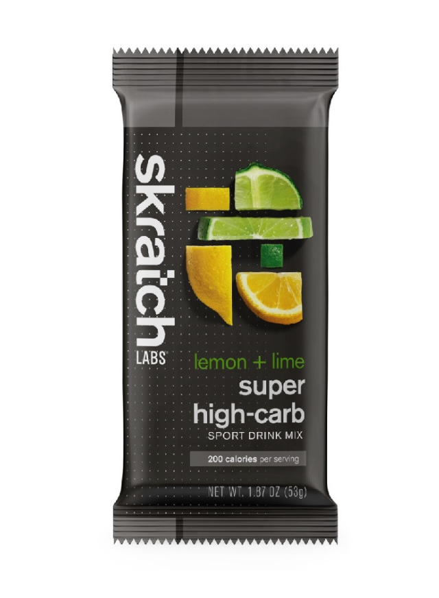 Skratch Super-High Carb Drink Mix, Singles, Lemon Lime