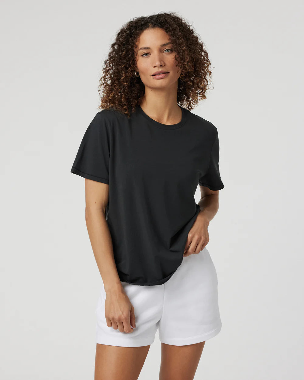 Women's Vuori Feather Tee washed black