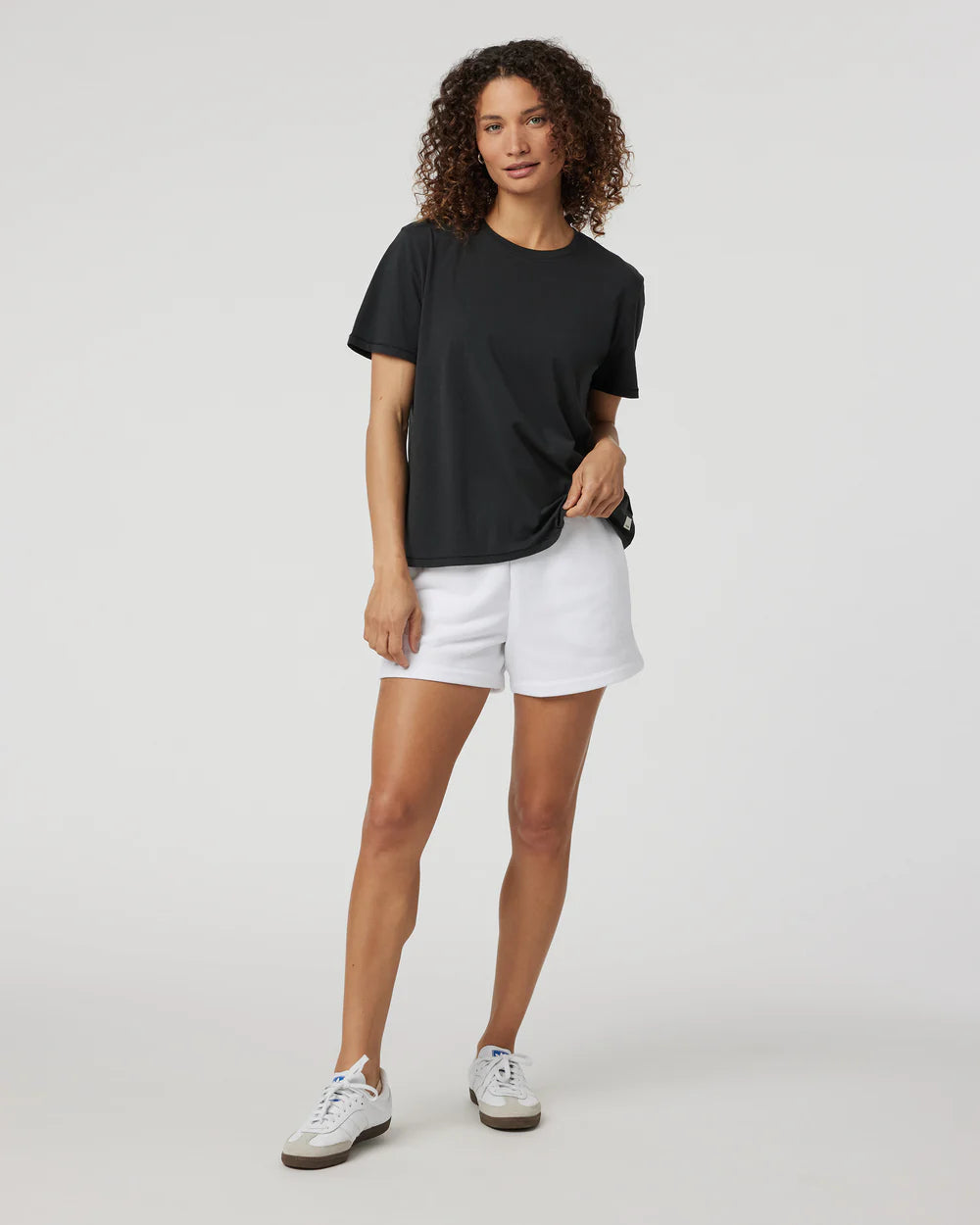 Women's Vuori Feather Tee washed black