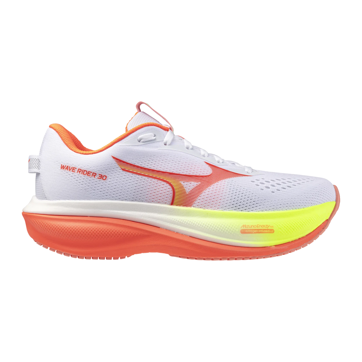 W Mizuno Wave Rider 30 White Flamingo Coral