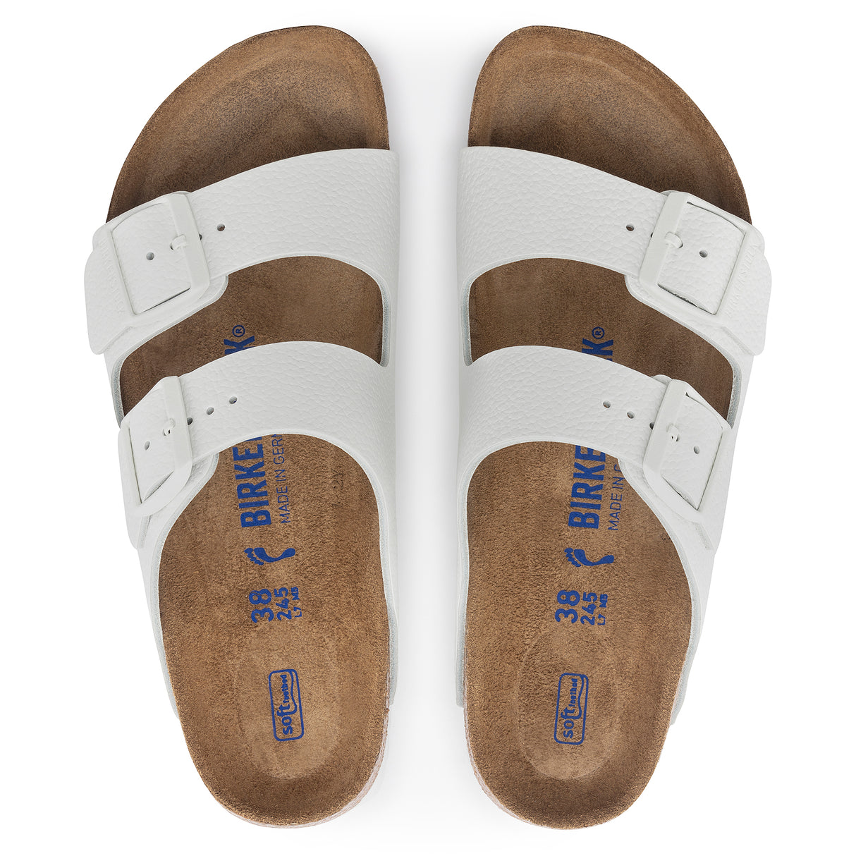 Birkenstock Arizona Soft Footbed White Leather Medium/Narrow Width
