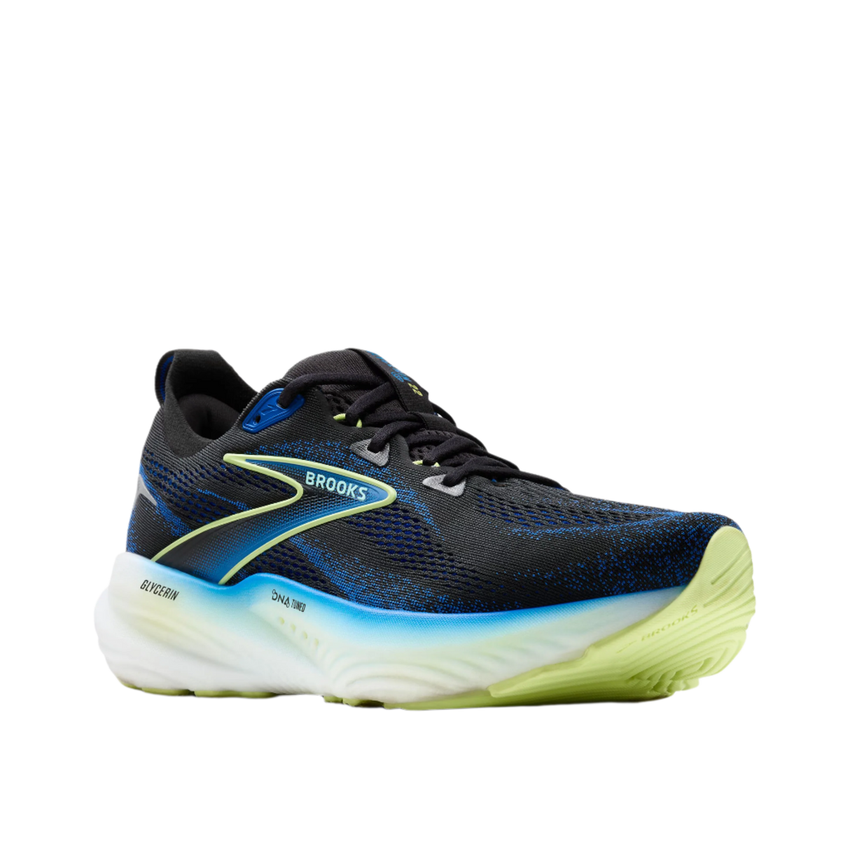 Men's Brooks Glycerin 22 Black/Cobalt/Neo Yellow