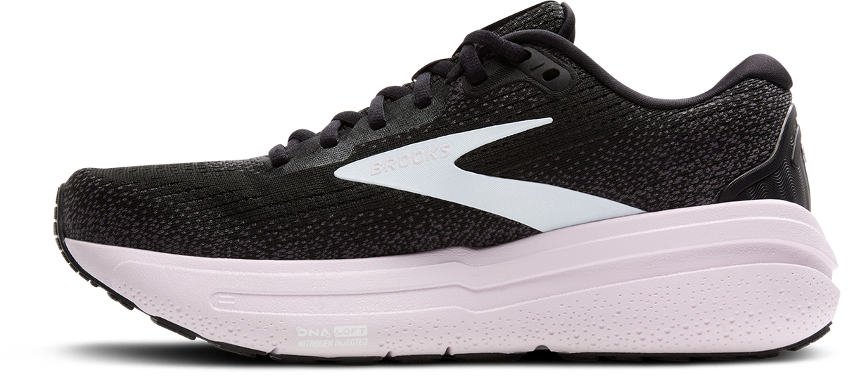 W Brooks Ghost Max 2 Black/White/Orchid Ice