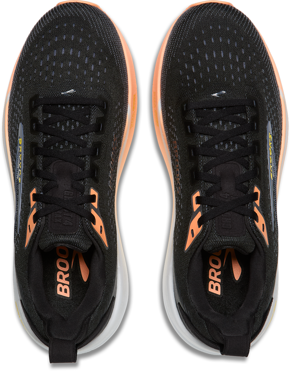 W Brooks Ghost Max 4 Black Folkstone Cyber Peach