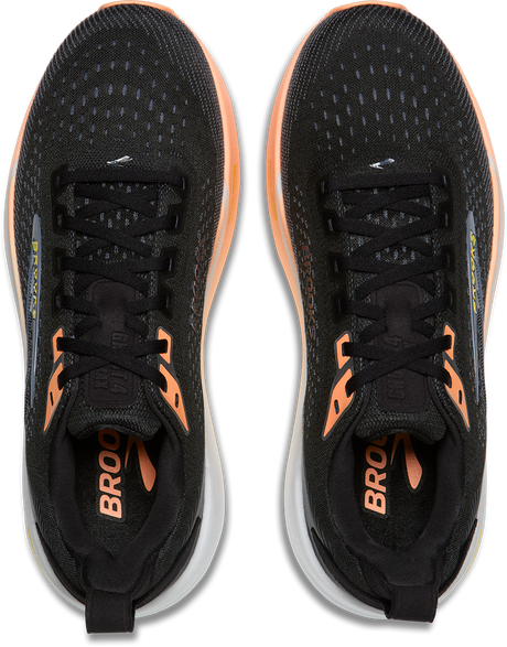 W Brooks Ghost Max 4 Black Folkstone Cyber Peach