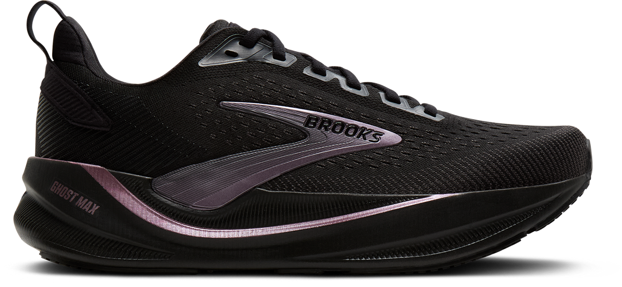W Brooks Ghost Max 4 Black Black Rose Gold