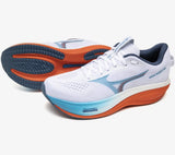 M Mizuno Wave Rider 30 White Blue Jewel