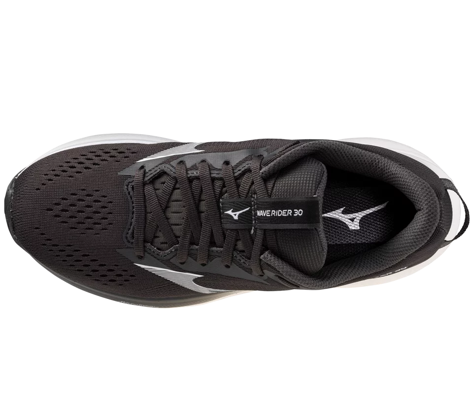 W Mizuno Wave Rider 30 Black Sand White