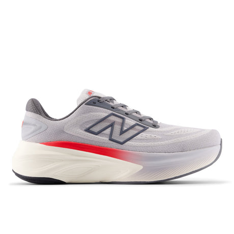 M New Balance More v6 Grey Matter with True Red and Castlerock