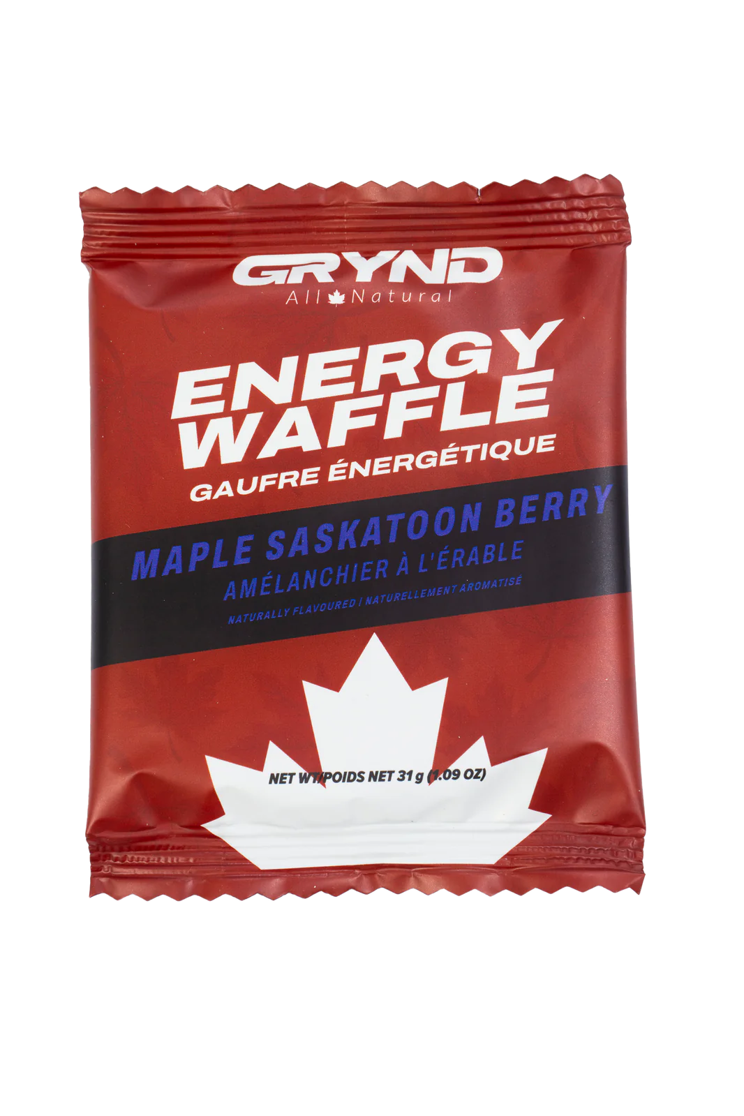 Grynd Energy Waffle Maple Saskatoon Berry