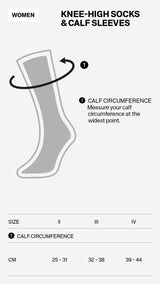 W CEP Sock and Calf Sleeve Size Guide