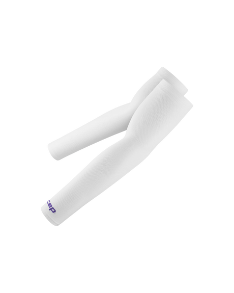 Unisex CEP Core Run Ultralight Arm Sleeves White