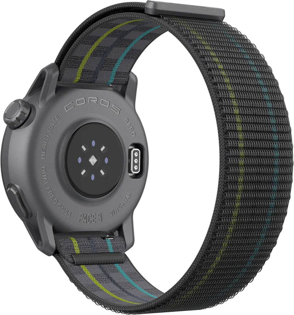 Coros Pace 3 Black - Nylon Band – Frontrunners Footwear