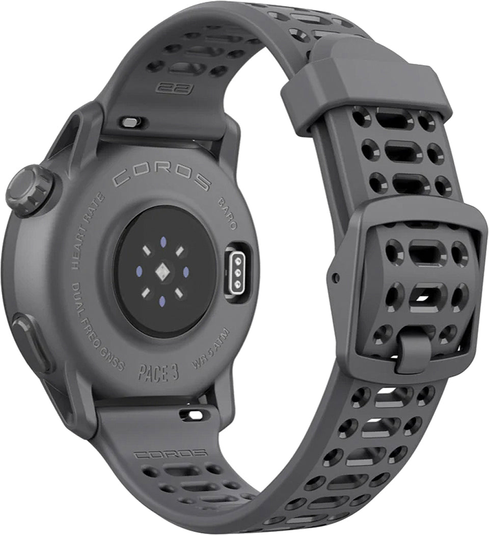 Coros Pace 3 Black - Silicone Band – Frontrunners Footwear