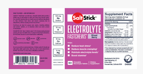 Saltstick Fastchews Bottle - Mixed Berry Supplement Facts